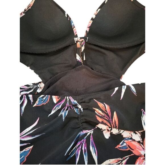 LN BAR III FLORAL TUMMY TONER 1 PIECE SWIMSUIT/MONOKINI SZ. L - Picture 4 of 8